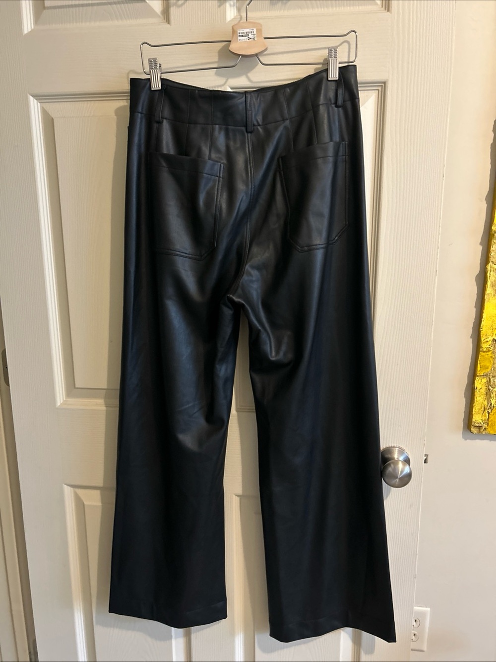 MAEVE The Colette Faux-Leather Wide-Leg Full-length Pants Women's Size 30 Black - Picture 3 of 5